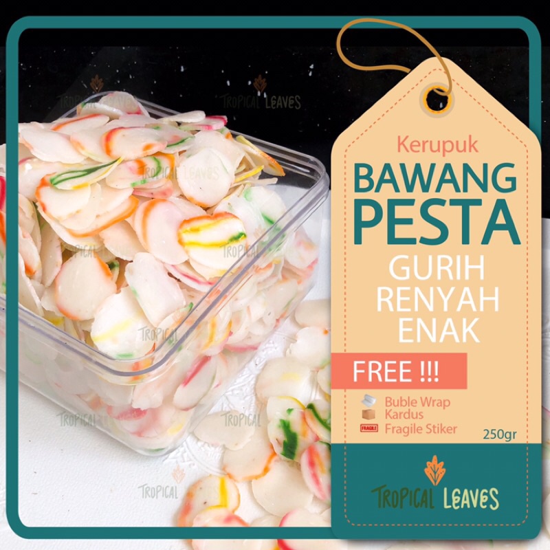 

KERUPUK BAWANG PESTA 250gr / Krupuk Pesta Mentah / kerupuk seblak / cemilan snack