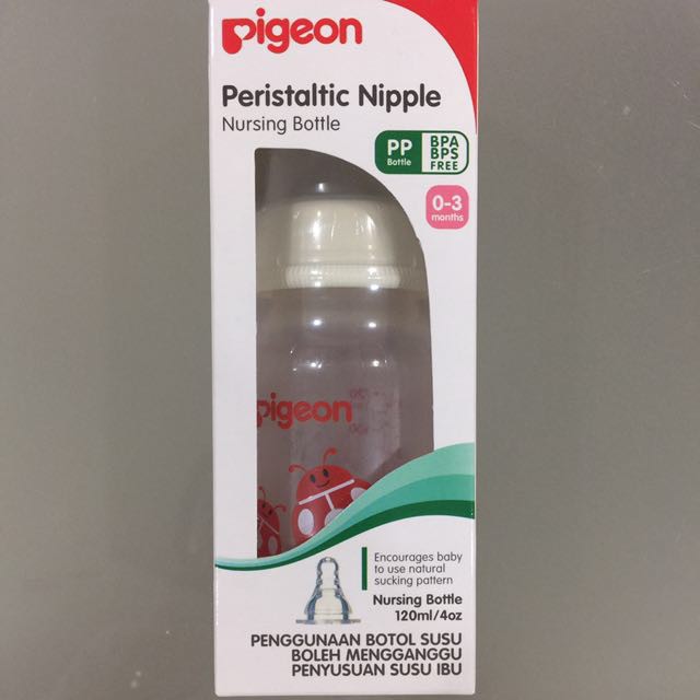 Makassar ! Bottle / Botol Bayi Pigeon Peristaltic Nipple Round Nursing 120 ML