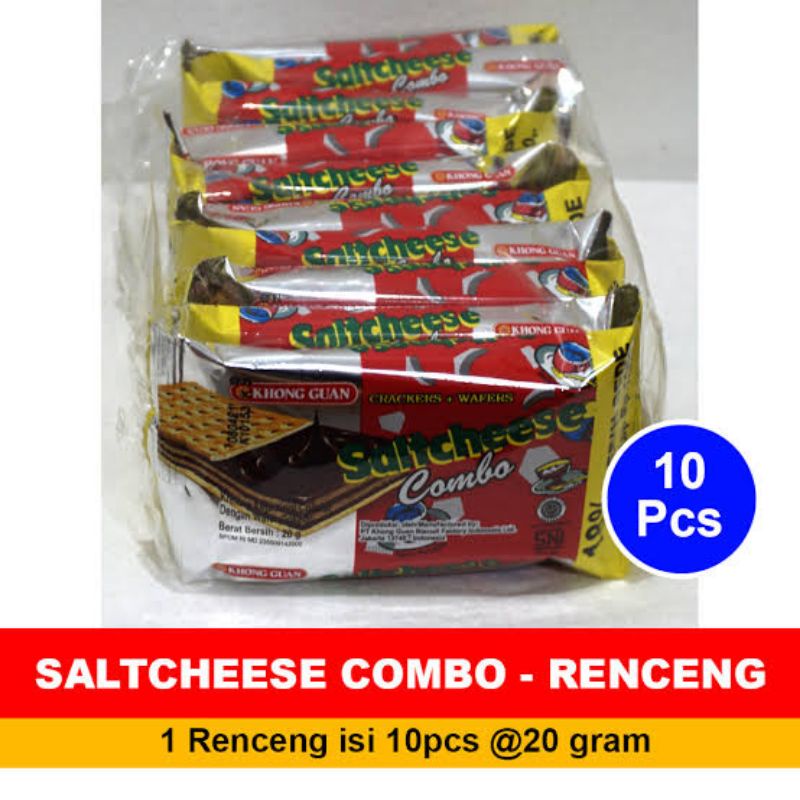 Biskuit kombinasi wafer saltcheese combo (10pcs x 20gr) cemilan enak dan murah