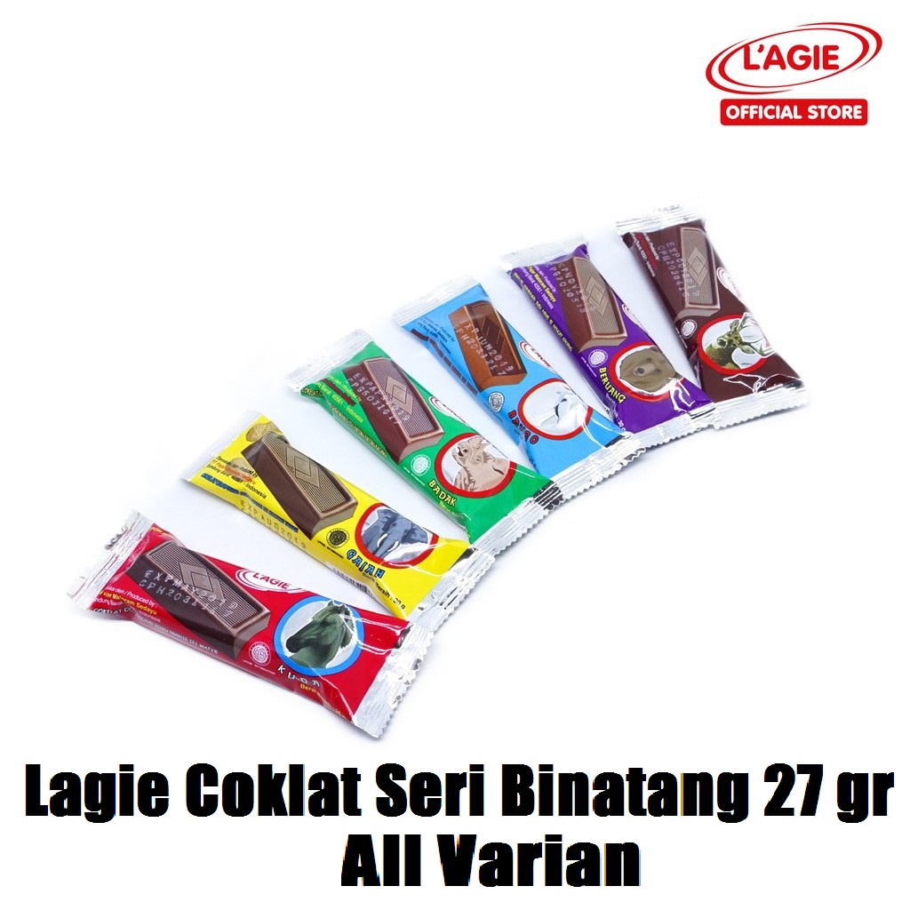 

Lagie Coklat Seri Binatang 27 gr All Varian - L'agie Animal Series Cokelat