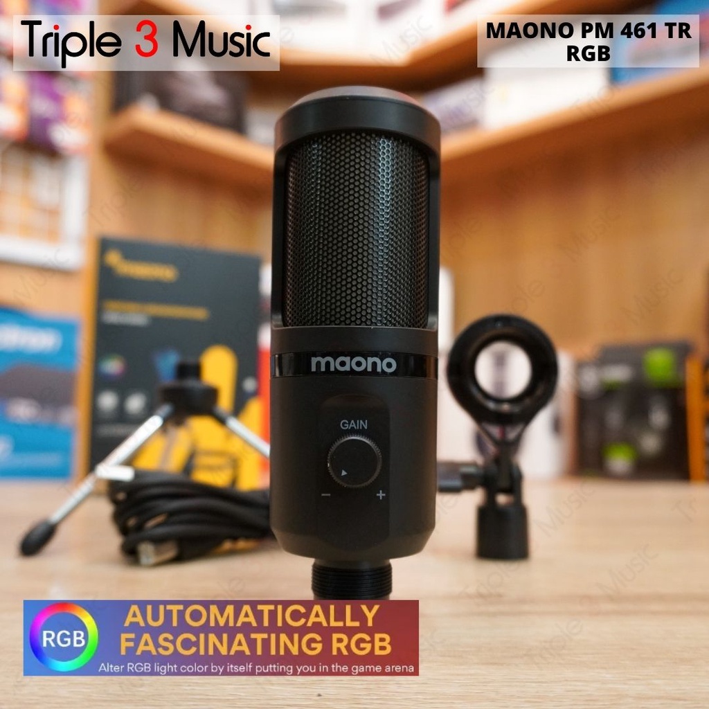 MAONO AU PM461TR RGB mic condenser usb Mic Gamers Mic Youtuber