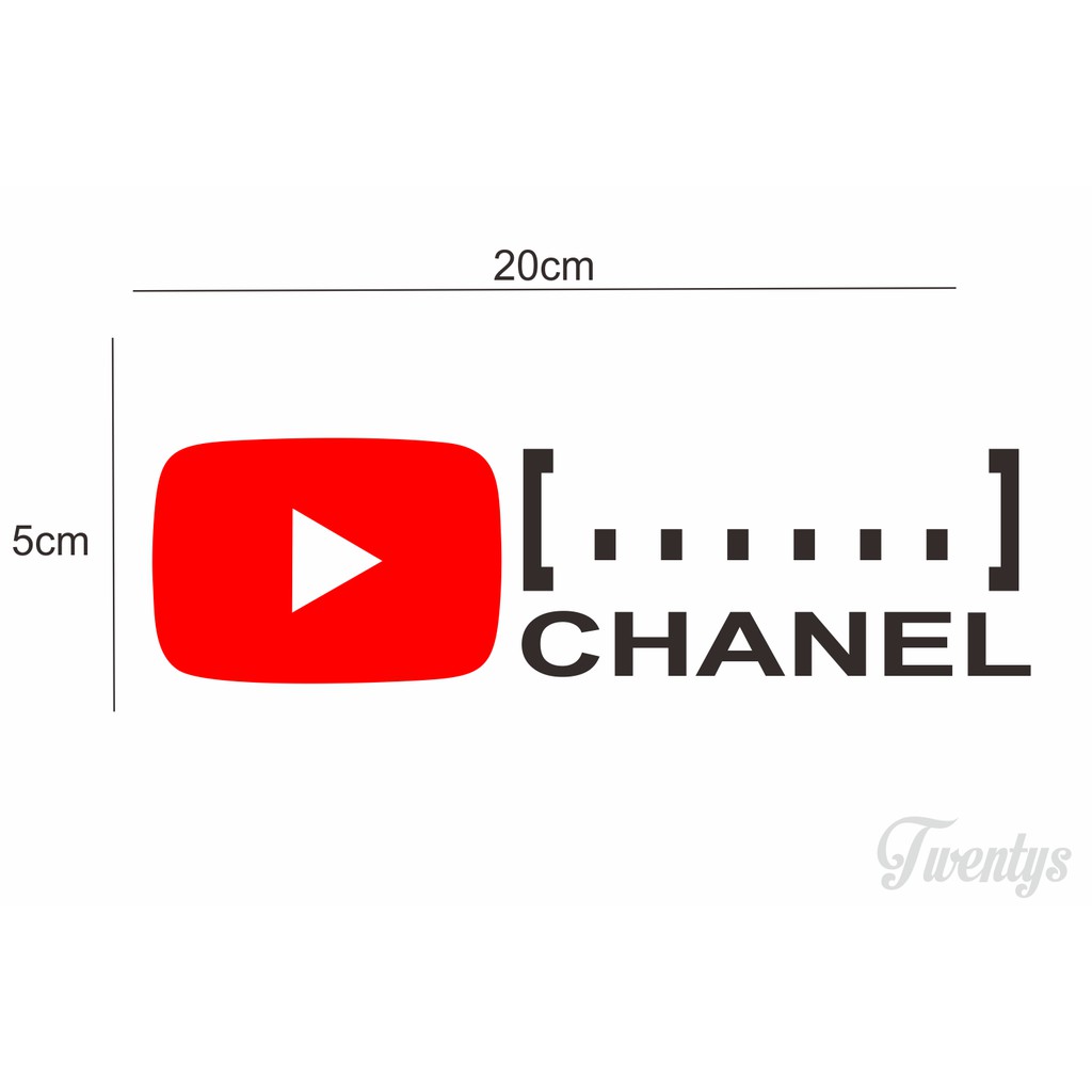 

STIKER CUSTOM CHANEL YOUTUBE CUTTING STICKER VINYL DECAL