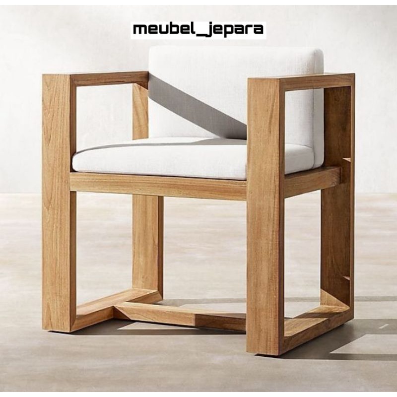 KURSI MINIMALIS KAYU JATI TUA/SOFA KAYU JATI/FURNITURE JEPARA