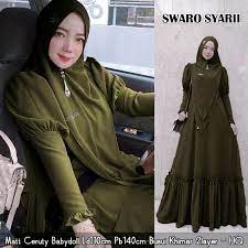 Swaro syarii / Swaro syari / syari cantik / gaun pesta / swarovski