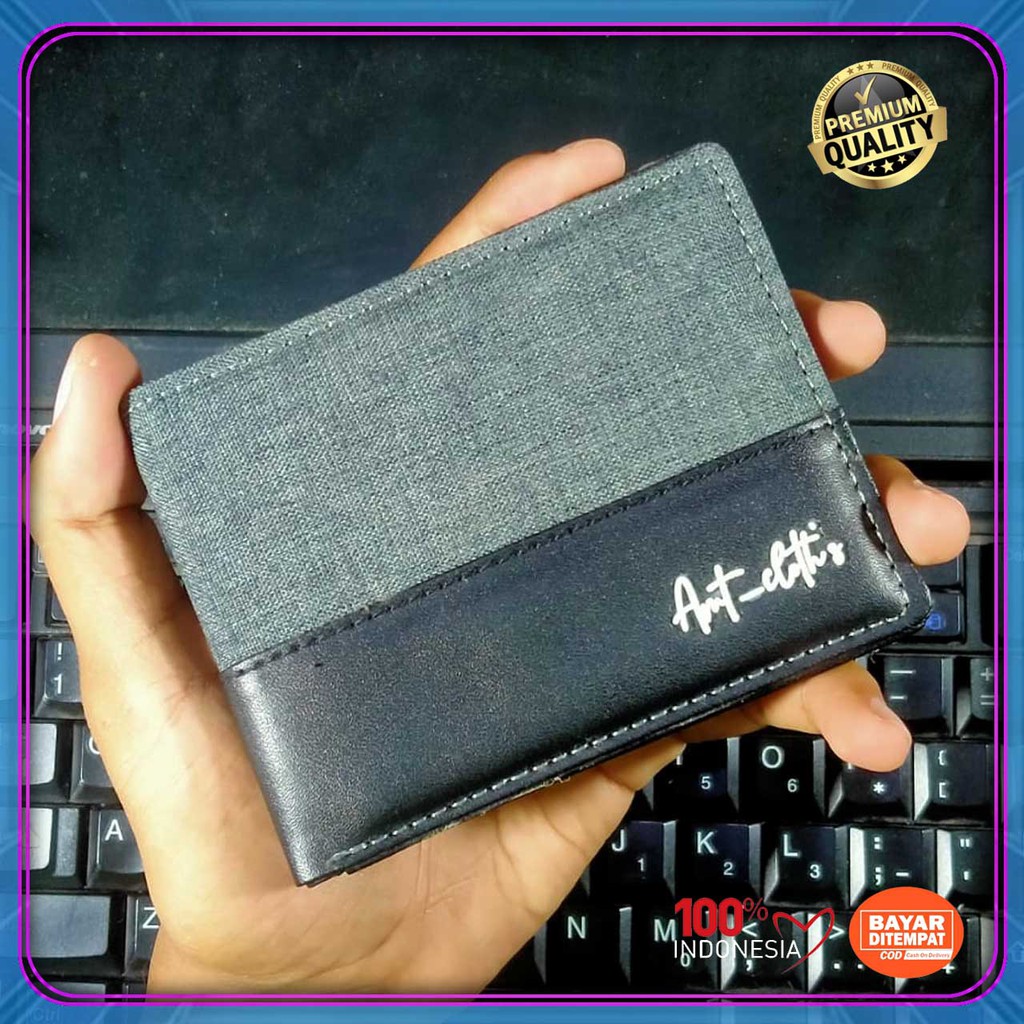 ( Premium) COD Dompet Pria pendek fashionable distro Dompet Kulit sintetik