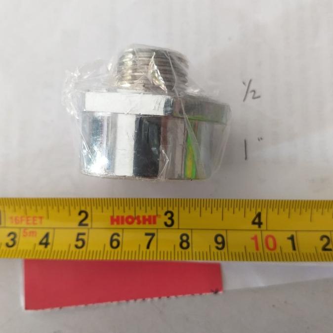 ```````] Sok drat stainless M 1/2" F 1". sok drat luar dalam1/2 " x 1 "