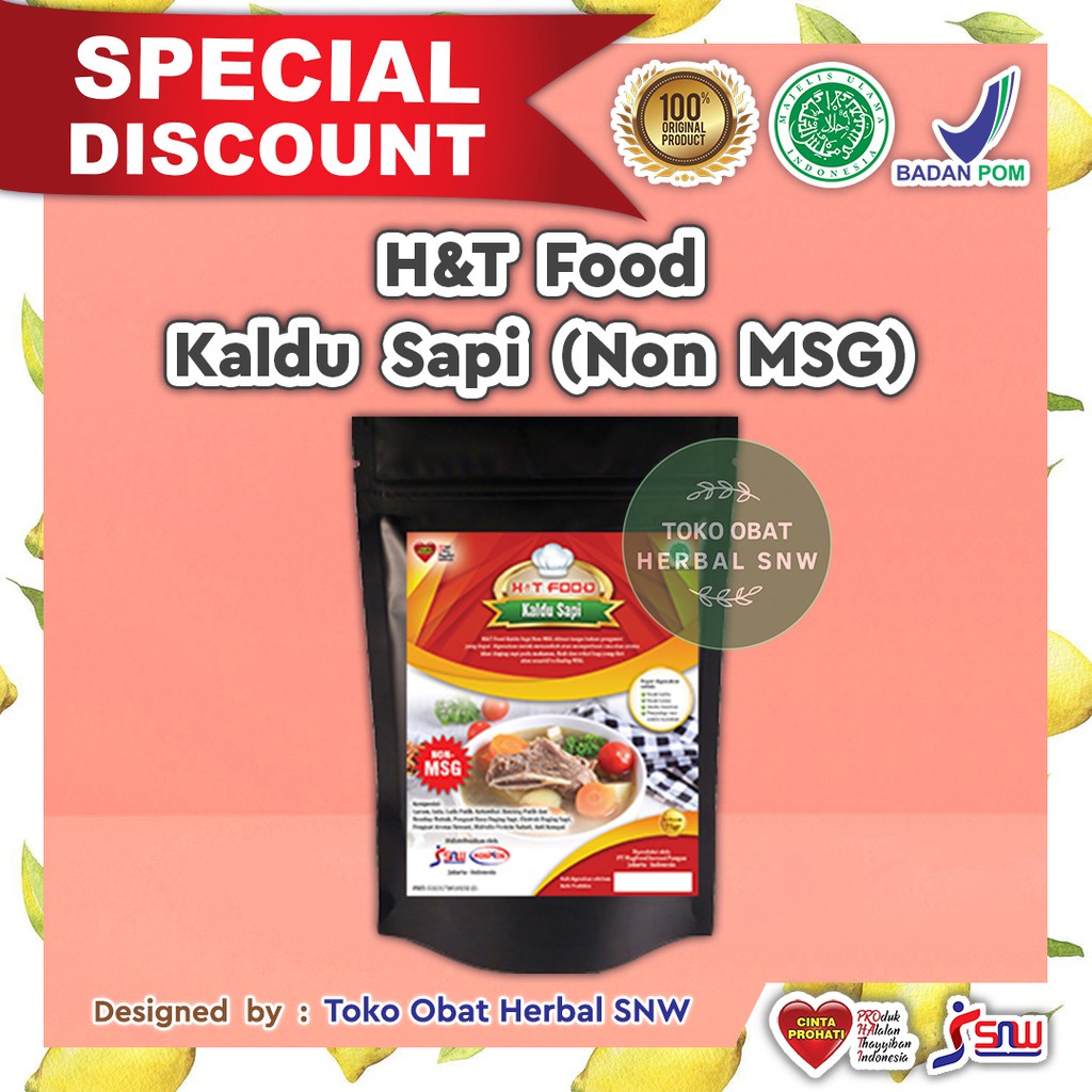 

H&T FOOD Kaldu Sapi (Non MSG) @75gr | Kaldu Sapi Sehat & Enak | Bumbu Masak Tanpa MSG