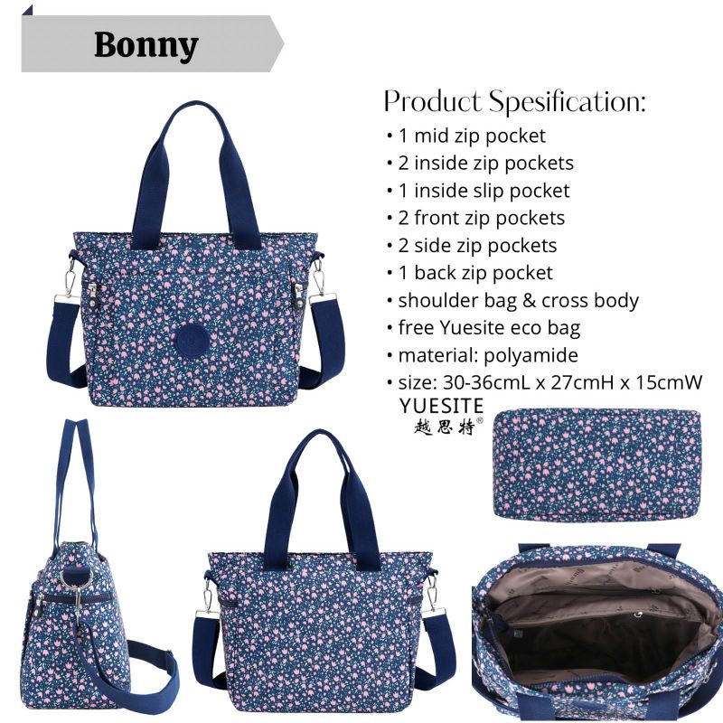 TAS WANITA BAHU SELEMPANG YUESITE BONNY CL OIGINAL LARGE TOTE CYUTEBAGS