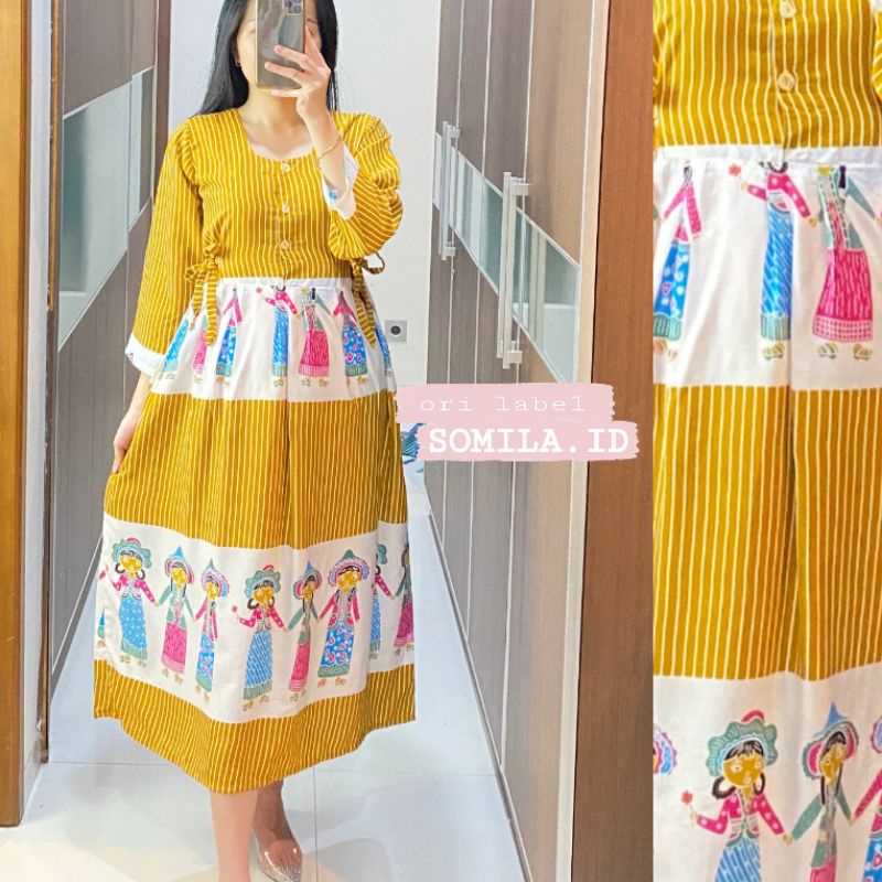 GROSIR DASTER SOMILA.ID BUSUI CHIBI PANJANG LENGAN 7/8 PINGGANG SERUT BATIK BU TEJO-1