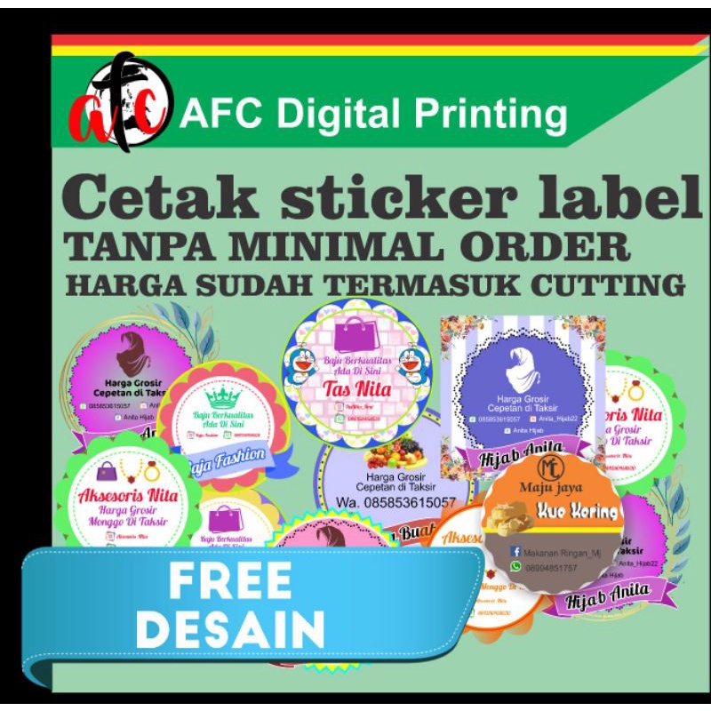 

Cetak Stieker Label (tanpa minimal Order)