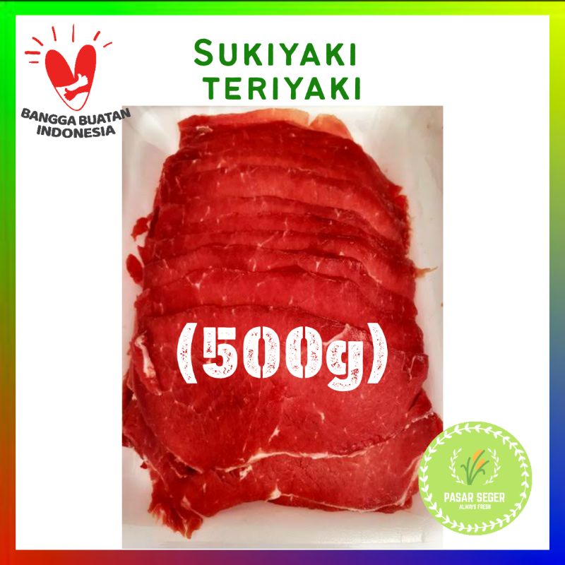 

Beef Sukiyaki / Teriyaki (Tanpa Lemak) / Halal / Beef Slice [500g]