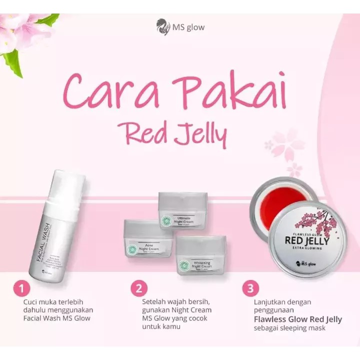 MS GLOW RED JELLY NEW BARCODE TERBARU ORIGINAL TERMURAH