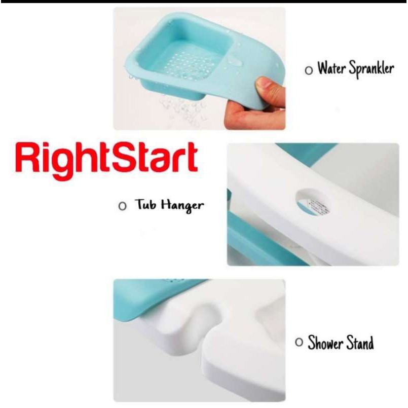 Right Start MEGA White XL Heat Sensor Hot Baby Folding Bathtub