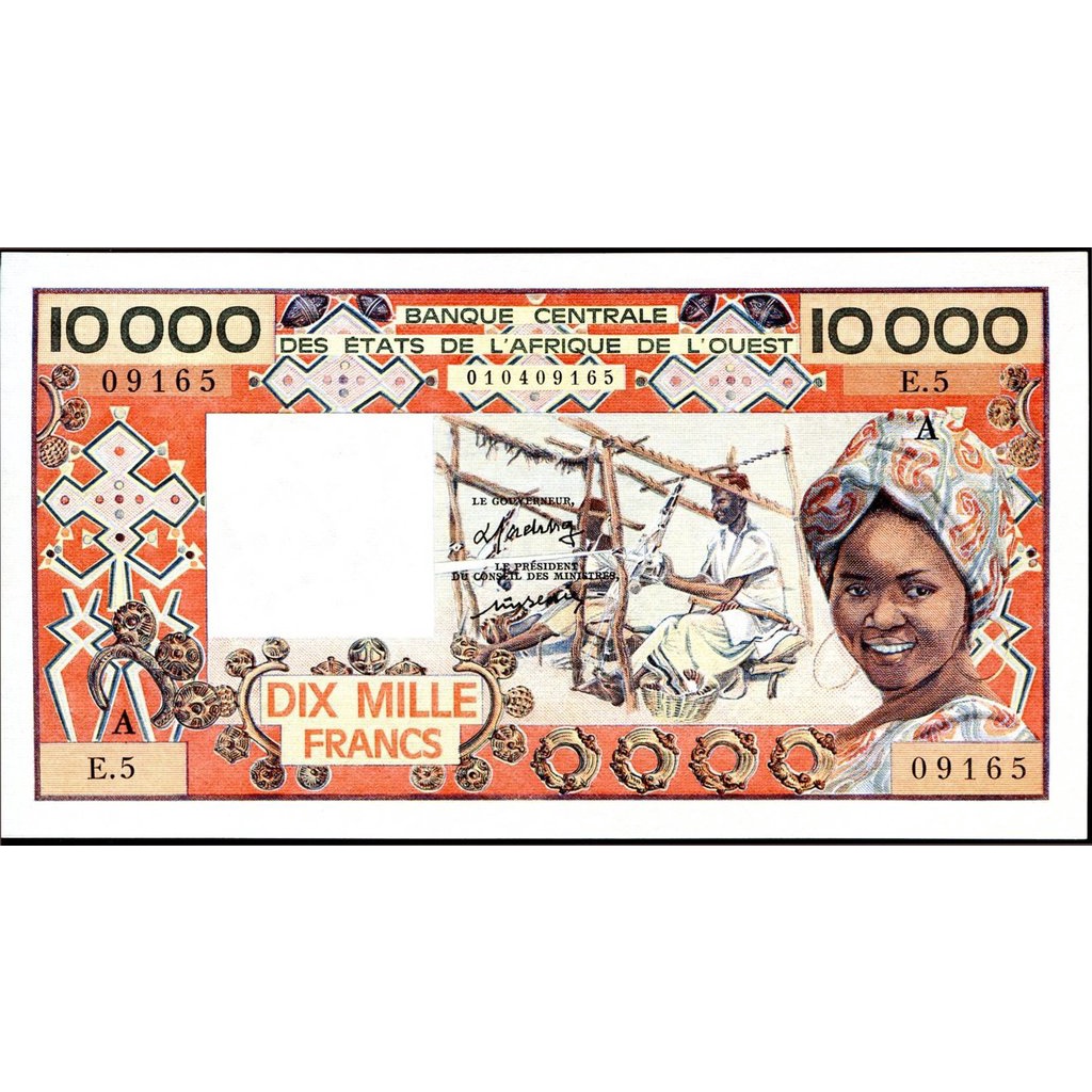 Uang Lama 10000 Francs Afrika Tahun 1977 Repro