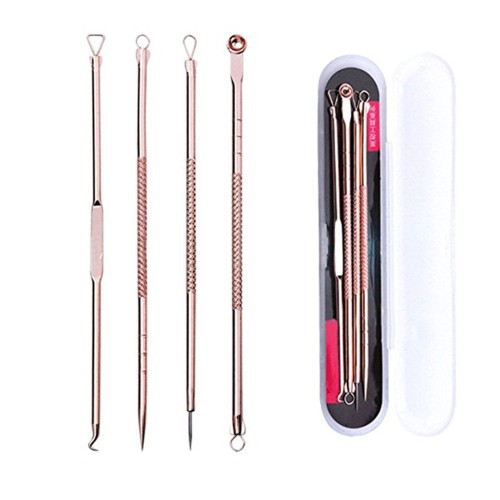 Pinset Komedo Jerawat set 4 pcs Pinset Komedo Jerawat Set Stainless Anti Karat Alat Pencabut Komedo 4 in 1