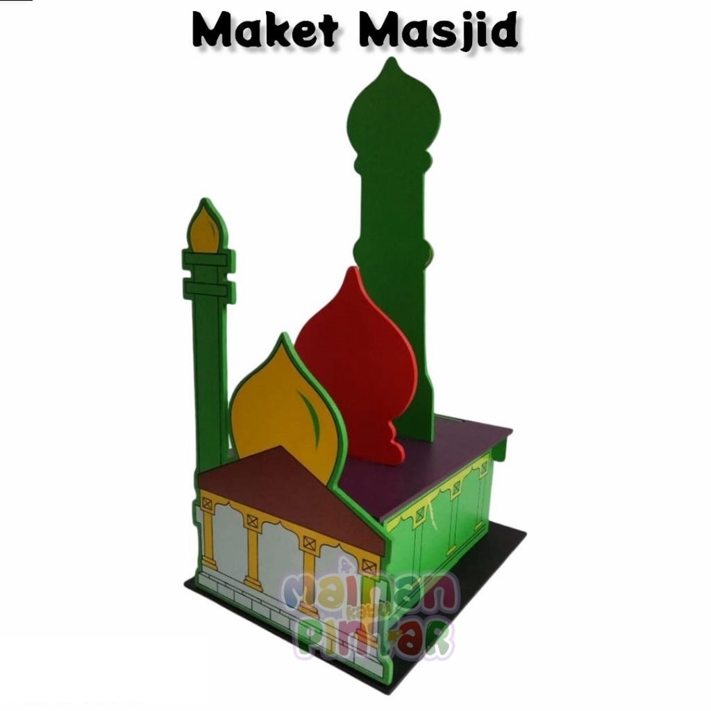 Maket Rumah Ibadah 3D Masjid Gereja Pura Wihara Klenteng Alat Peraga Edukasi Anak