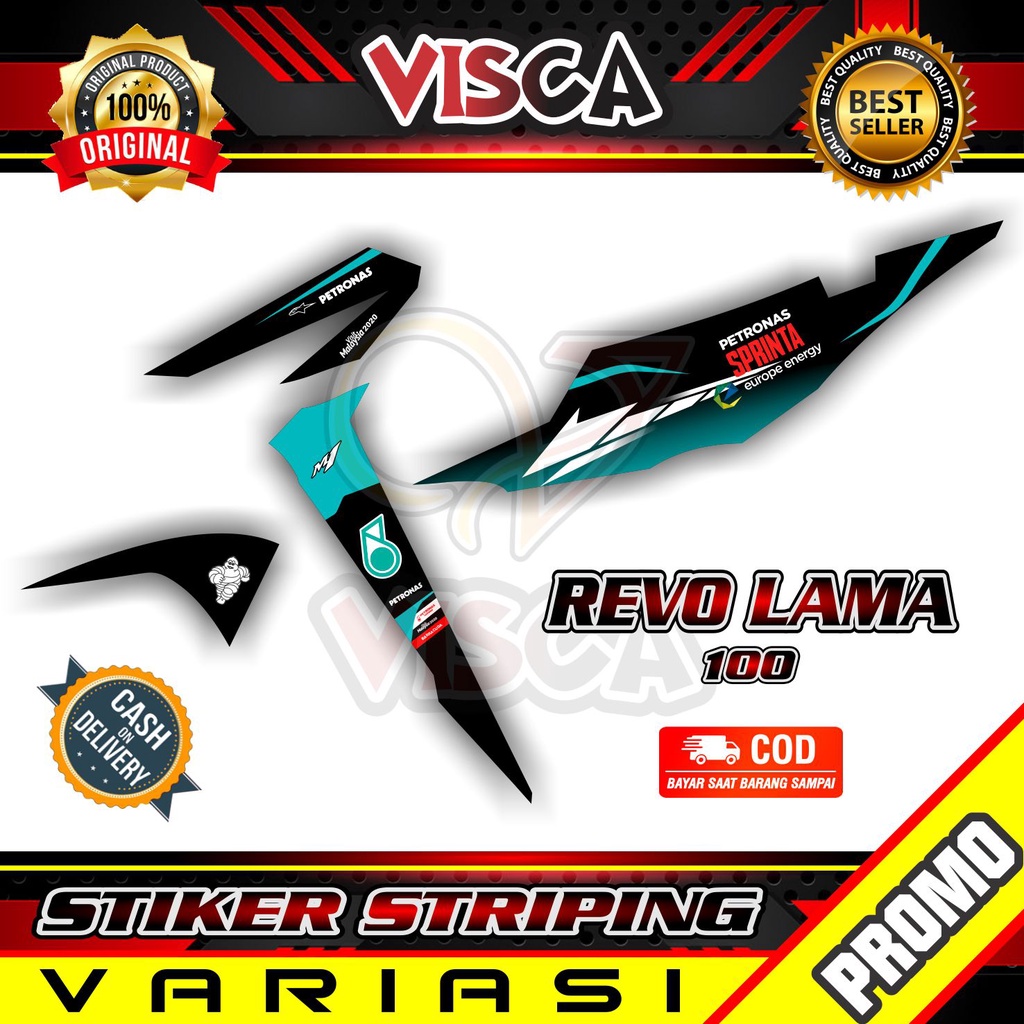 Striping Revo Lama - Sticker Striping Variasi Lis Revo Lama - Striping Hologram Revo Lama - Petronas