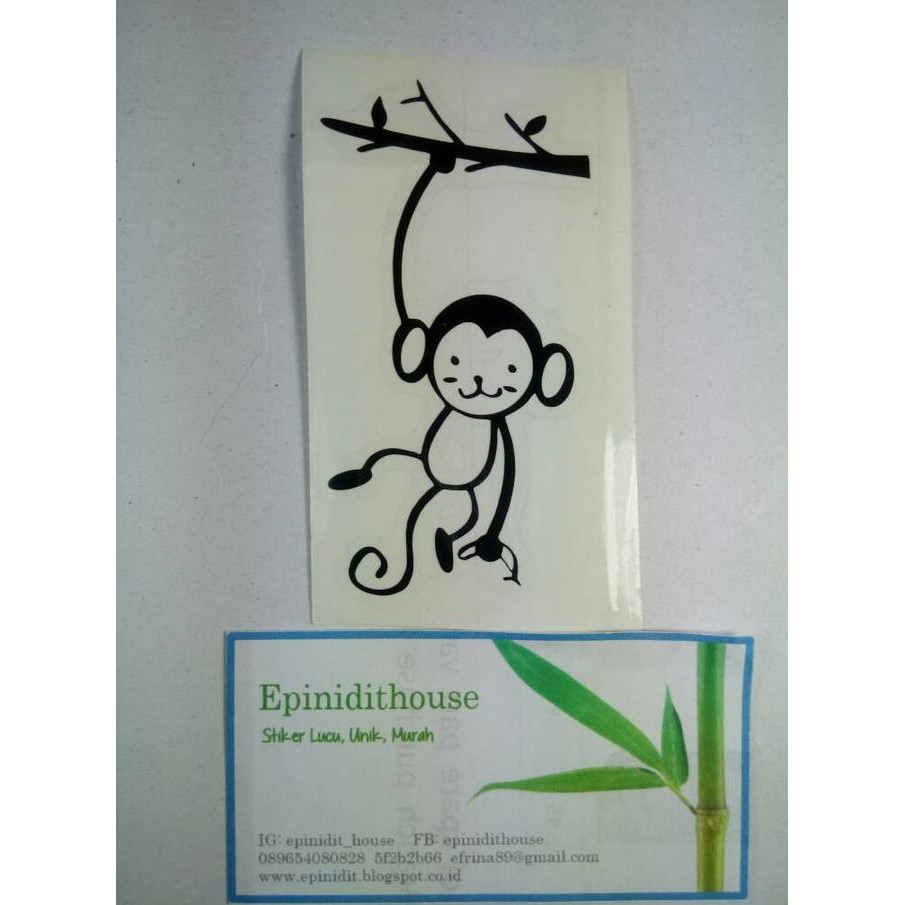 Hot Promo Stiker Dekorasi Saklar Lampu Motif Monkey Monyet Decal