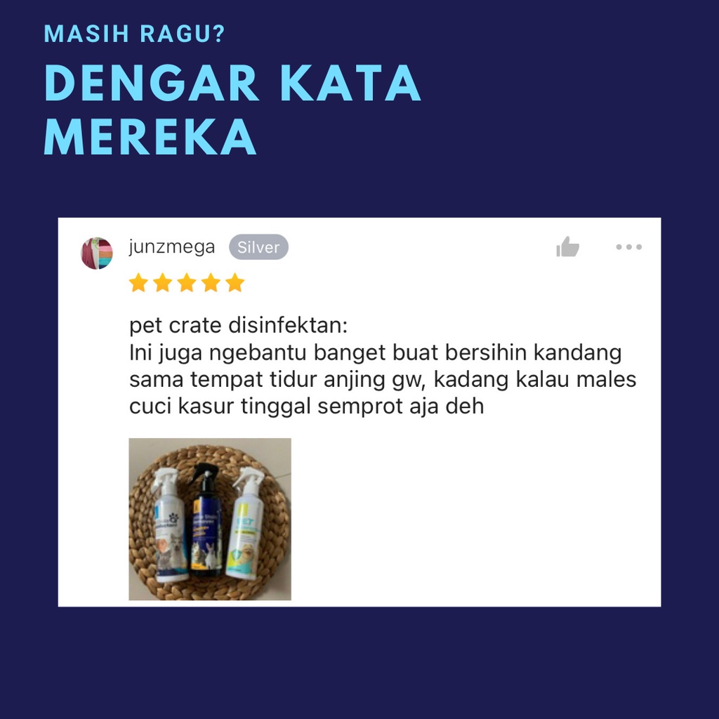 Disinfectant Kandang RACOON - Pembersih Kandang &amp; Kasur Anjing Kucing Pet Crate Disinfectant 250ml