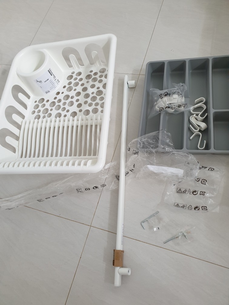 Rel Dinding Dapur Serbaguna Untuk Menggantung Peralatan Dapur, 60 Cm, Putih Su197