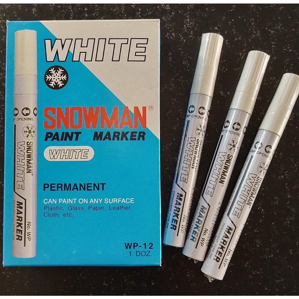 

Paint Marker Snowman Extra Fine Tip White/Gold/Silver - PCS