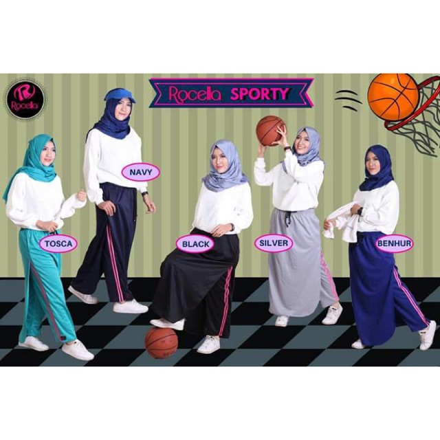 Rok Celana "Rocella Sporty" / training, pakaian olahraga wanita