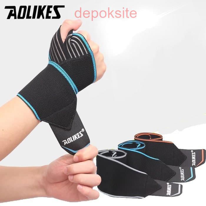 1 Pcs Aolikes 1540 Hand Wraps Wrist Strap Band Sarung Tangan Gym Fitness Pelindung Lengan Tangan