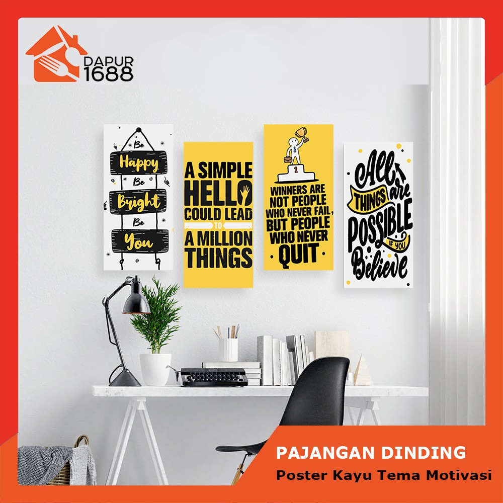 Wall Decor Hiasan Dinding Rumah Pajangan Dekorasi Kamar Poster Quotes Motivasi