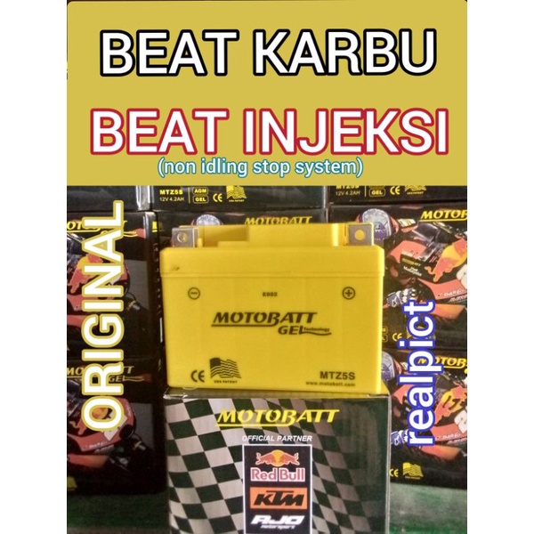 aki mtz5s motobatt original untuk beat