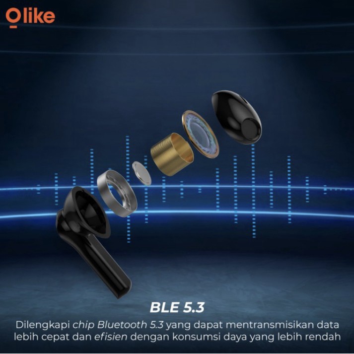 OLIKE TWS WIRELESS EARPHONE BLUETOOTH JELLY PODS T202 ORIGINAL