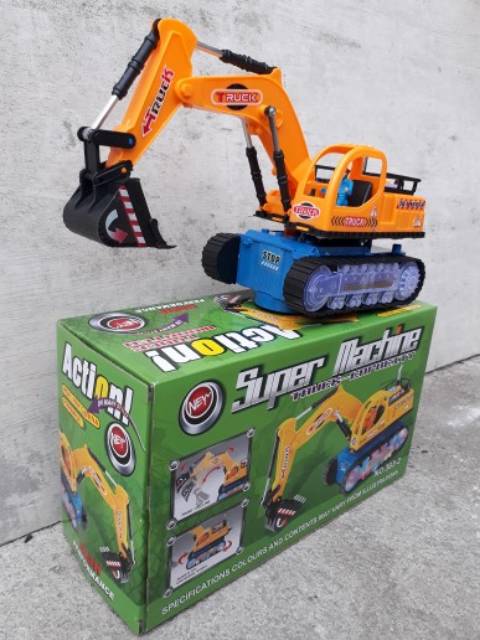 MAINAN EXCAVATOR BUMB &amp; GO - TRUCK BATRE ANAK EDUKATIF - EDUKASI