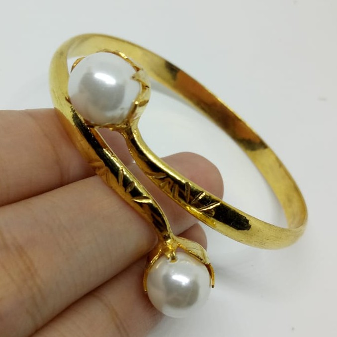 Gelang Lilit Lapis Emas 24k Shell Putih