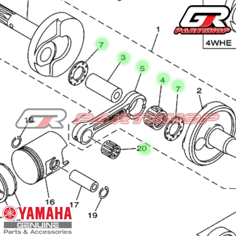 stang seher assy f1zr ori ygp fizr fiz f1z r force one forceone force1 poswan setang piston kit connecting rod