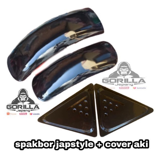 spakbor depan belakang japstyle set cover aki tutup aki japstyle  GL TIGER SCORPIO BYSON thunder