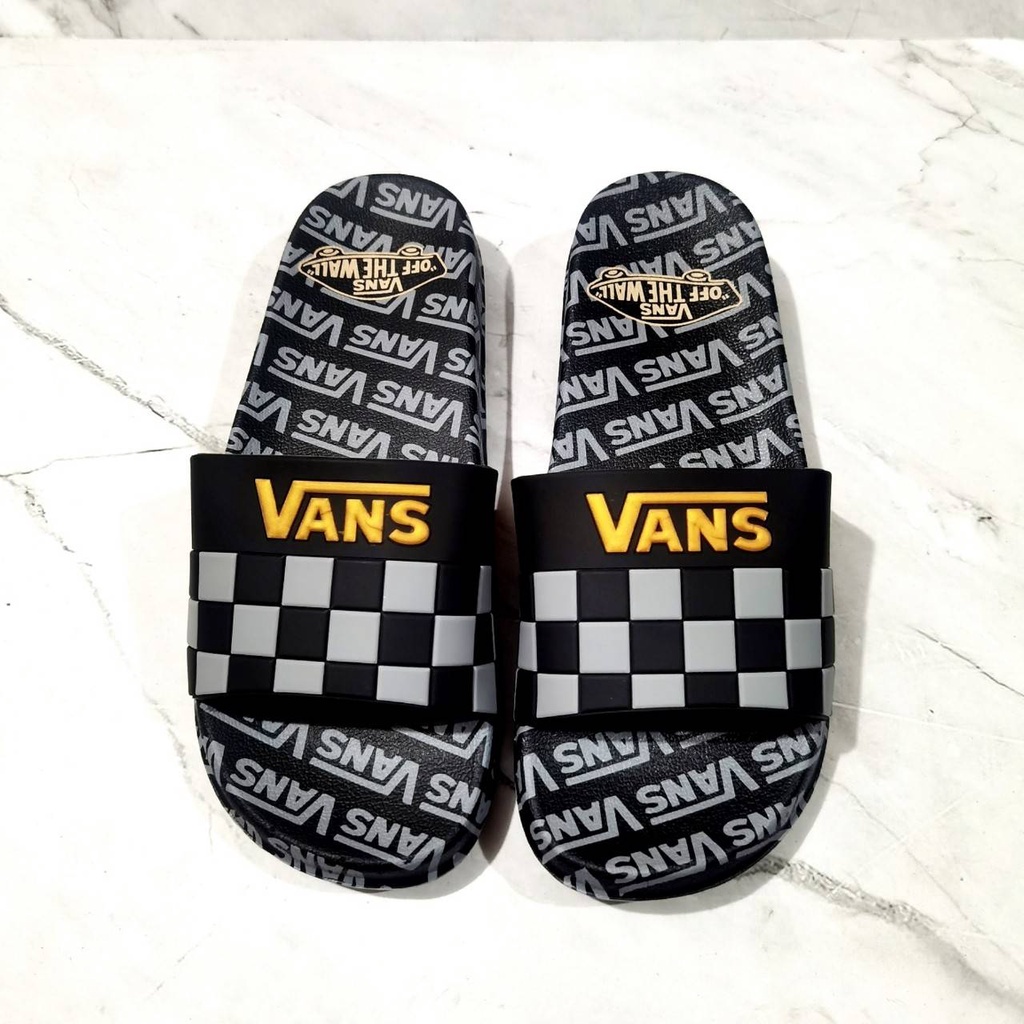 Sandal vans pria import 100% grade original full karet lentur obral termurah anti slip