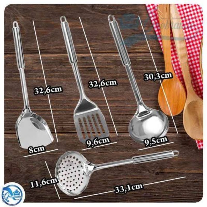 SPATULA SET 4PCS SPATULA 4IN1 ANTI KARAT