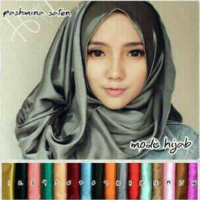 PROMO Pashmina Saten / Pasmina Saten / Pashmina Satin / Jilbab Pasmina Satin