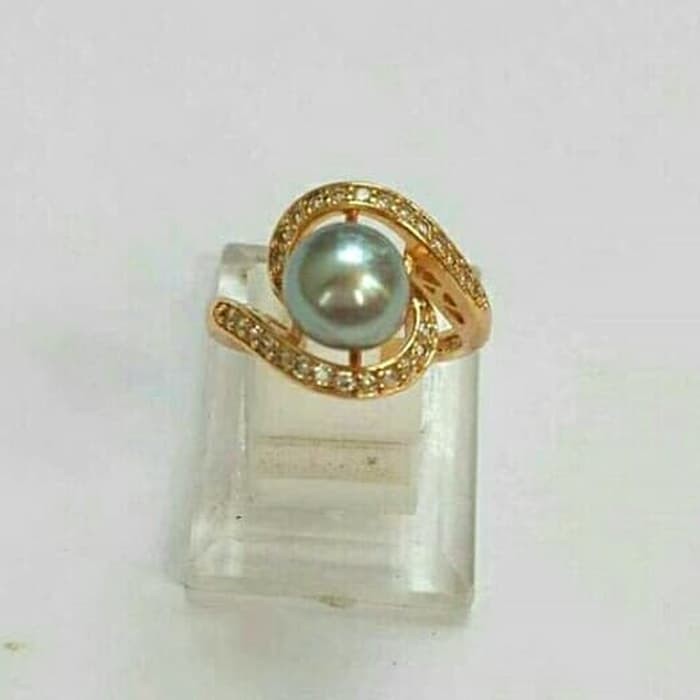 Cincin Mutiara Lombok Cincin Mutiara Air Tawar Lombok rangka Rodium /Alsa Pearls