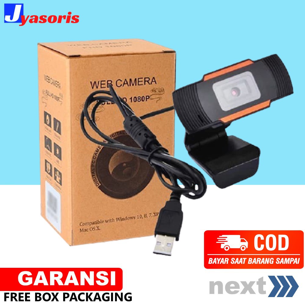 WEBCAM LAPTOP 1080P WEB CAM WEB CAMERA KOMPUTER PC KAMERA WEBCAM HD USB AUTOFOKUS ADA MIC JS00