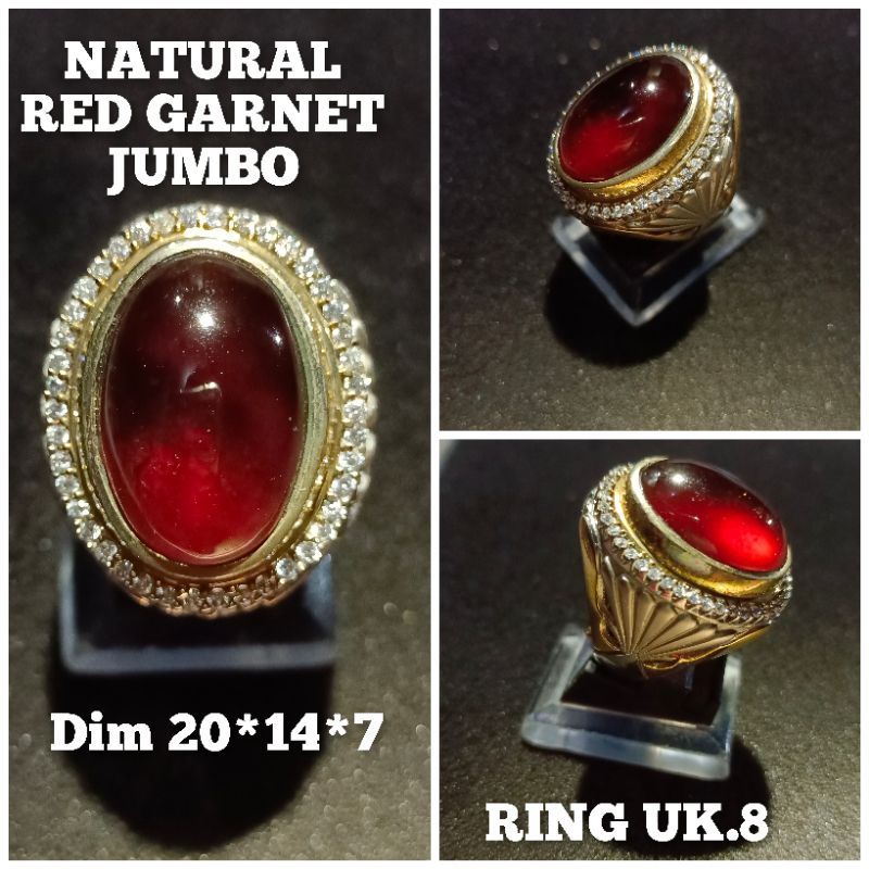 CINCIN BATU NATURAL RED GARNET JUMBO