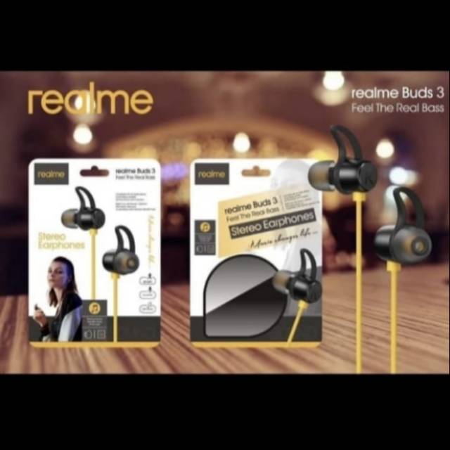 HEADSET EARPHONE HANDSFREE REALME BUDS 3/ BUDS 2/ R50 ORIGINAL EXTRA BASS