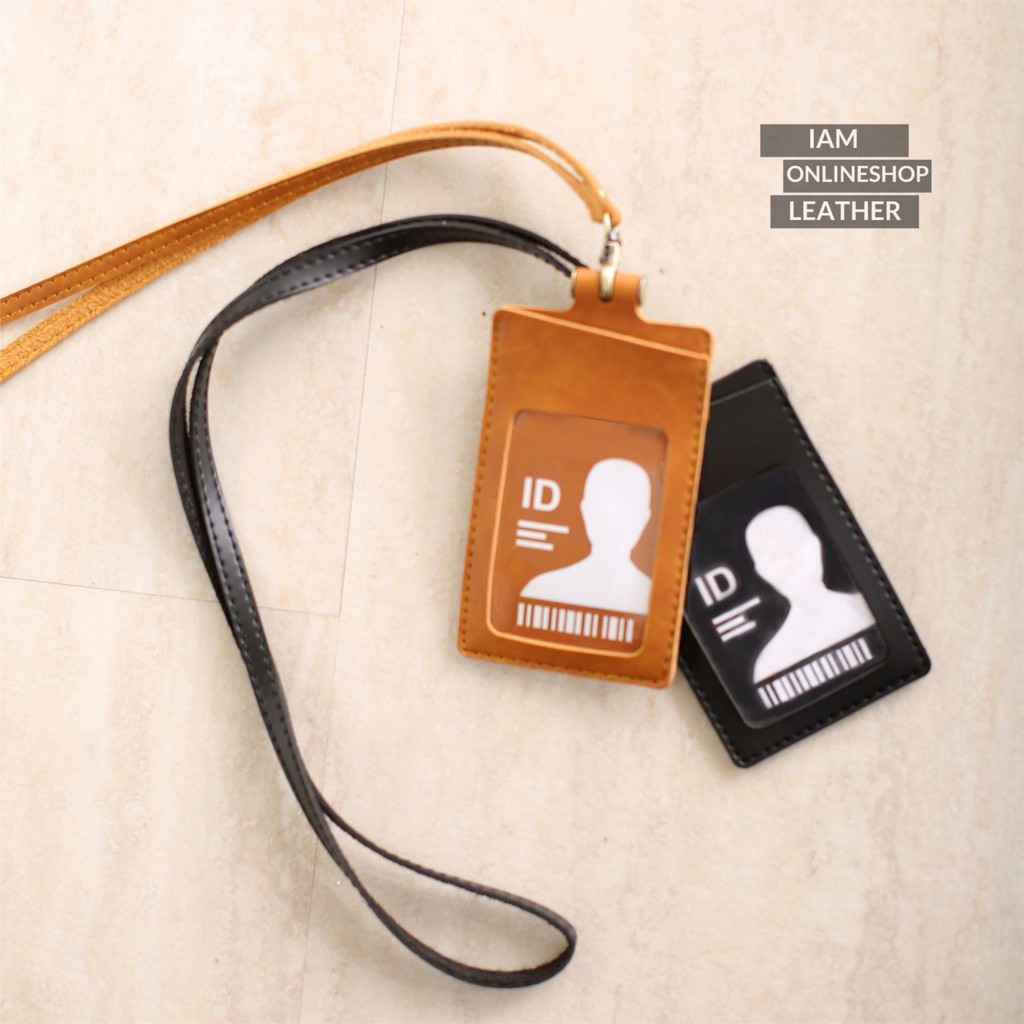 Id Card Holder Name Tag Holder Souvenir Temboro Unisex (Grafir/Custom Logo Min 50 Pcs)