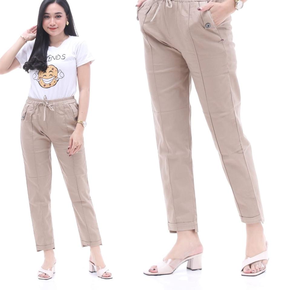 (PALING DIMINATI) BAGGY PANTS TWILL STRETCH COMBED DIAMOND IMPOR (MELAR) KODE 031 SIZE S M L XL XXL 
