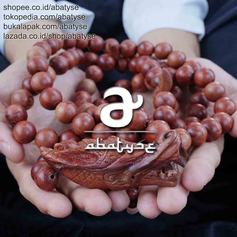 Tasbih Tasbeh Kayu Nagasari Nagosari Ukiran Naga 99 Butir Jumbo - Kayu Naga Sari Asli