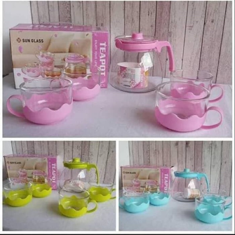 teapot warna (bahan kaca)