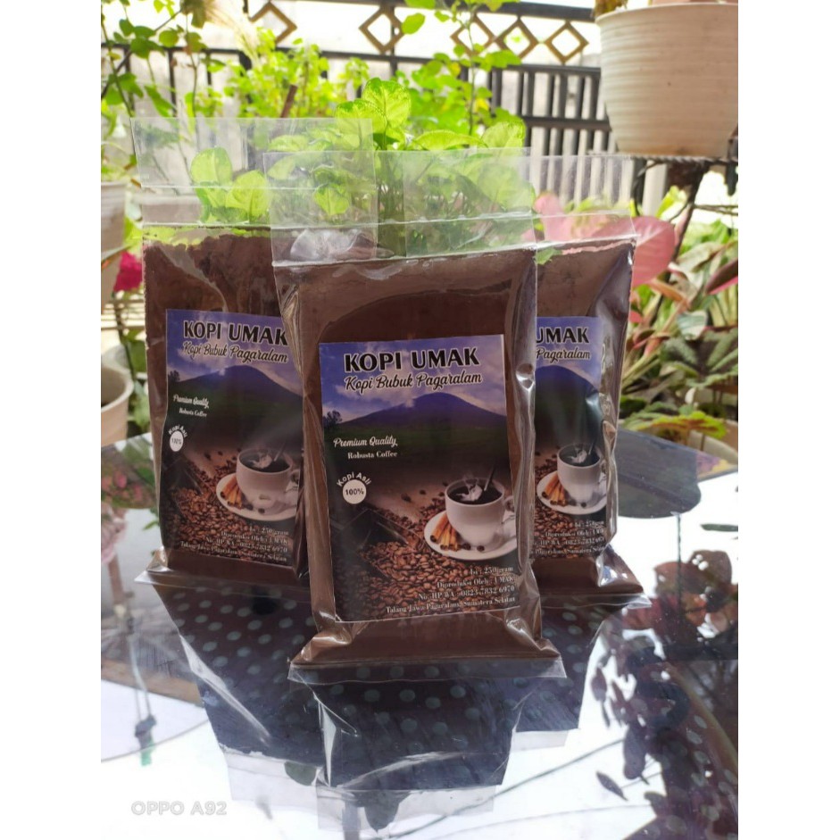 

Kopi Robusta Pagaralam Sumatera Selatan 250 gr - Bubuk / Biji (Umak Coffee)