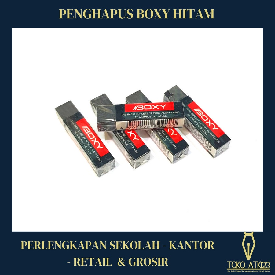 Penghapus Pensil / Eraser Merk Boxy Hitam