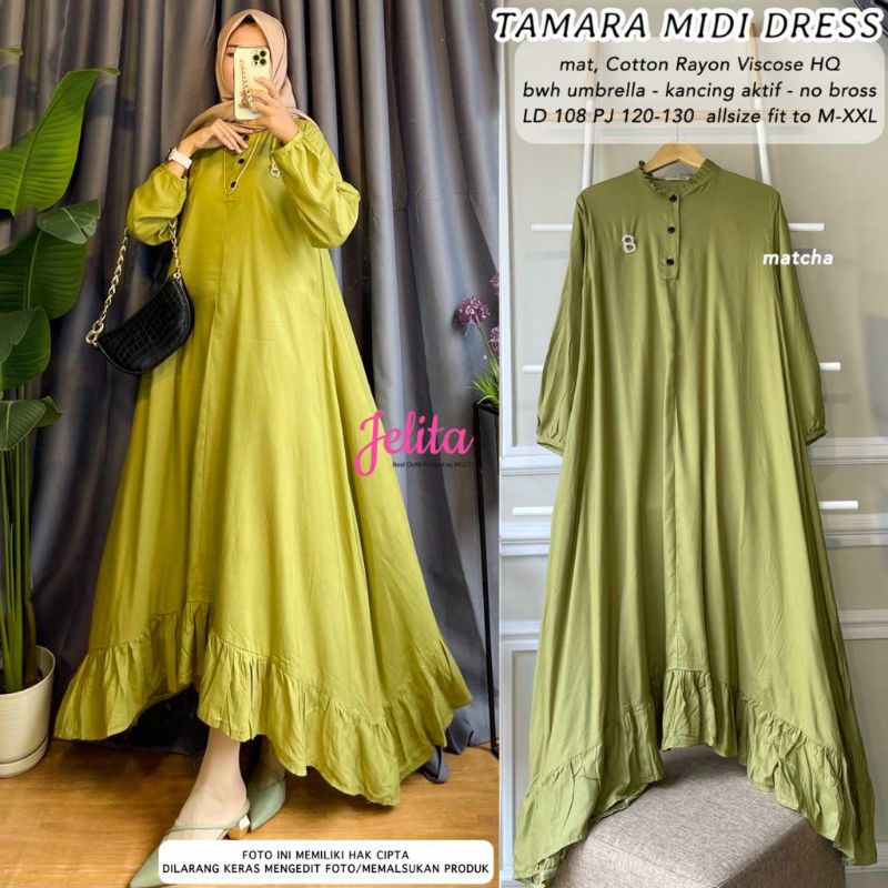 TAMARA MIDI DRESS BY JELITA // MIDI DRESS POLOS LD 108