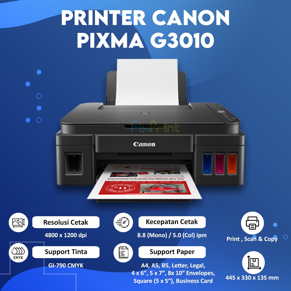 Printer Canon G3010 or G3020 Print Scan Copy Wifi Pixma New