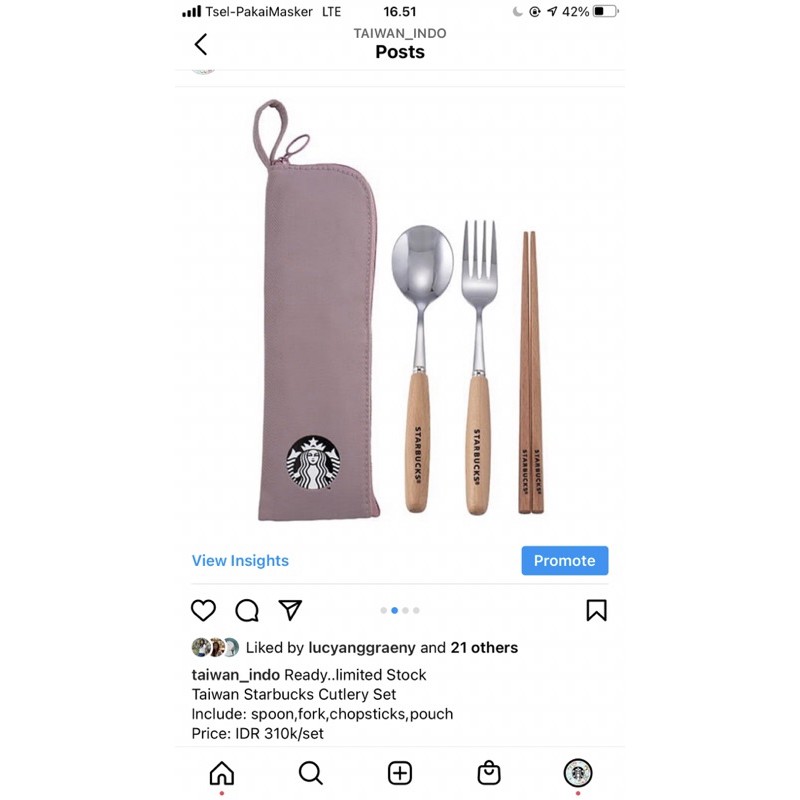 Starbucks Taiwan Cutlery Set